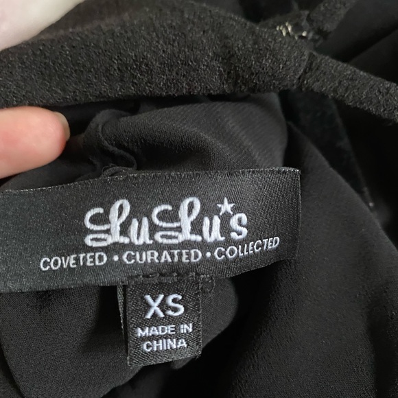 LuLu’s High Neck Black Mini Dress Great for Bachelorette Parties - Size XS - Picture 3 of 3